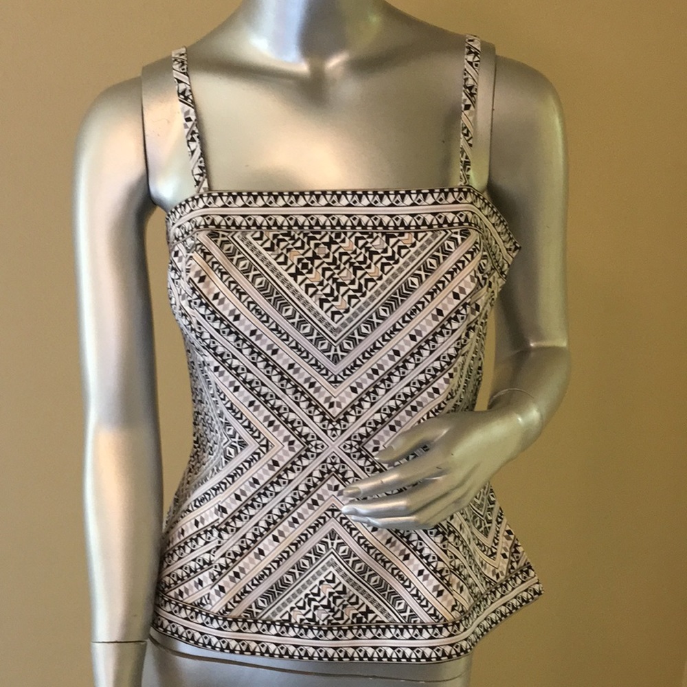 WHBM | STRAPLESS PRINTED BUSTIER TOP - Picture 4 of 14